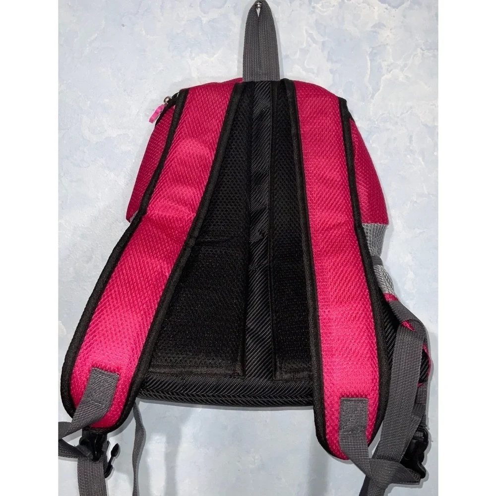 Small Dog Front Or Backpack Carrier~Pink~Breathable Nylon~Adjustable Straps